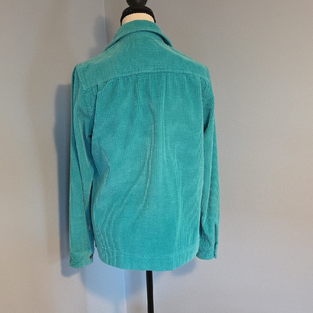 L.L. Bean Women's Turquoise Corduroy Jacket - Picture 2 of 3